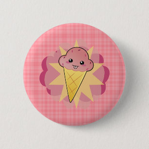 Kawaii Ice Cream Button