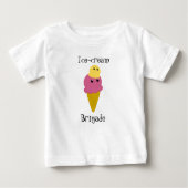 Kawaii Ice Cream Cone Baby T - Shirt (Vorderseite)