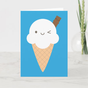 Kawaii Ice Cream Cone Karte