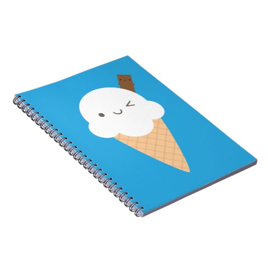 Kawaii Ice Cream Cone Notizblock (Rechte Seite)