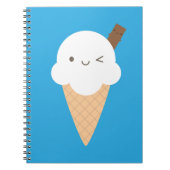 Kawaii Ice Cream Cone Notizblock (Vorderseite)