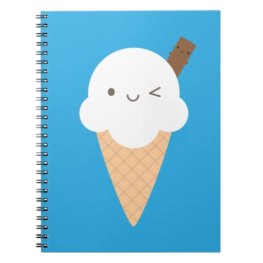 Kawaii Ice Cream Cone Notizblock (Vorderseite)
