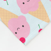 Kawaii Ice Cream Cones Fleecedecke (Ecke)