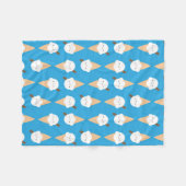 Kawaii Ice Cream Cones Fleecedecke (Vorderseite (Horizontal))
