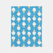 Kawaii Ice Cream Cones Fleecedecke (Vorderseite)