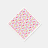 Kawaii Ice Cream Cones Serviette (Ecke)