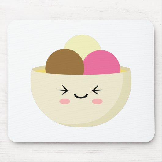 Kawaii Ice Cream Mousepad (Vorne)