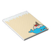 Kawaii Ice Cream Narwhal Notizblock (angewinkelt)