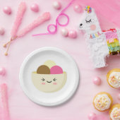 Kawaii Ice Cream Pappteller (Party)