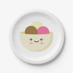 Kawaii Ice Cream Pappteller