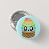KAWAII ICE CREAM RAINBOW CONE BUTTON BUTTON (Vorne & Hinten)