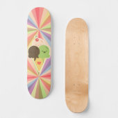 Kawaii Ice Cream Rainbow Skateboard (Vorderseite)