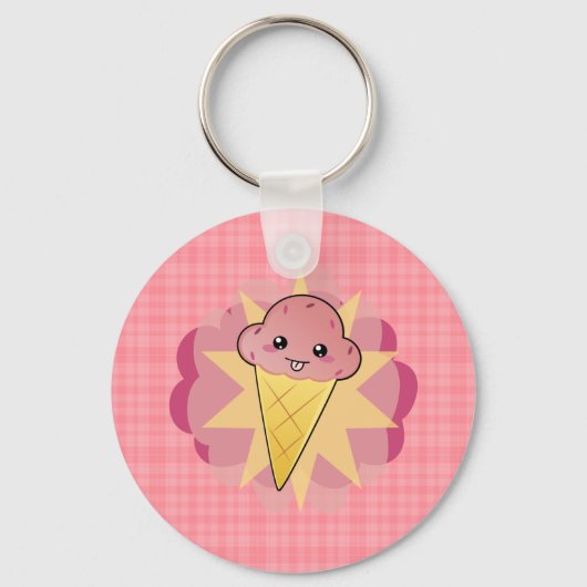 Kawaii Ice Cream Schlüsselanhänger (Vorderseite)
