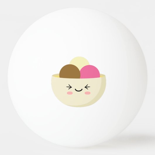Kawaii Ice Cream Tischtennisball (Vorderseite)