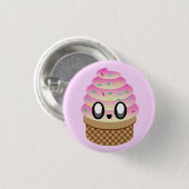 KAWAII ICE CREAM TUTTI FRUTTI CONE BUTTON BUTTON (Vorne & Hinten)