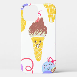 Kawaii Ice Creams Muster, Kawaii Character Ice Cr Case-Mate iPhone Hülle