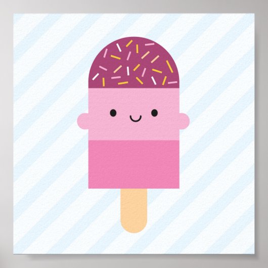 Kawaii Ice Lolly / Popsicle Poster (Vorne)