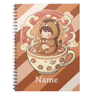 Kawaii Igel Chibi Schulheft Notizblock