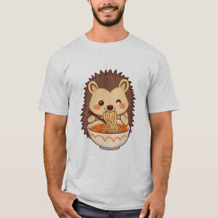 Kawaii-Igel mit Ramen – Niedliches Foodie T-Shirt