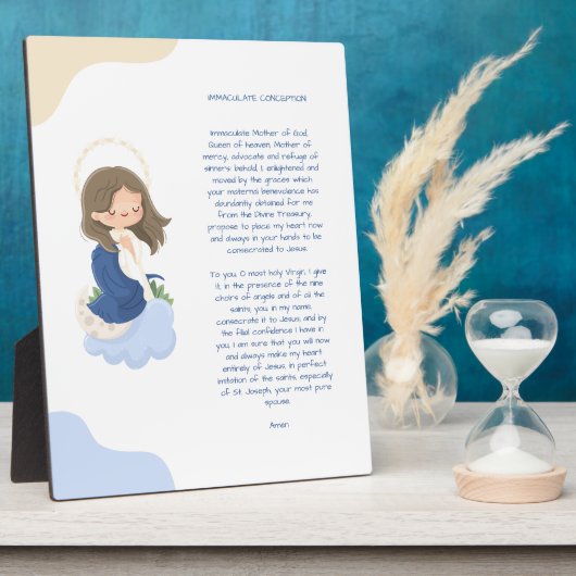 Kawaii Immaculate Conception Gebet Fotoplatte (Seite)