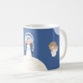 Kawaii Immaculate Empfängnis von Mary Kaffeetasse (VorderseiteRechts)