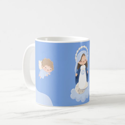 Kawaii-Immakuläre Empfängnis Kaffeetasse (Vorderseite Links)