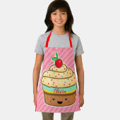 Kawaii INDIVIDUELLE NAME Kinder retro All-over Pri Schürze (Insitu)