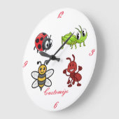 Kawaii Insects Thunder_Cove Große Wanduhr (Winkel)