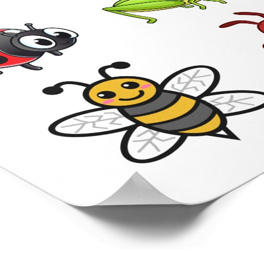 Kawaii Insects Thunder_Cove Poster (Ecke)