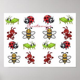 Kawaii Insects Thunder_Cove Poster