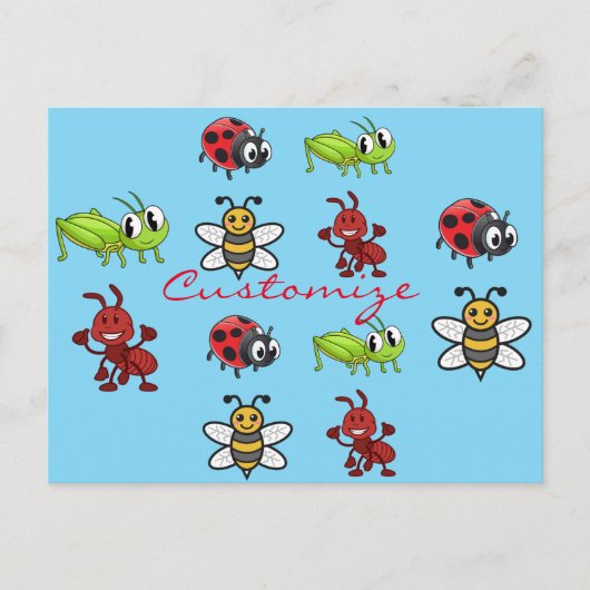 Kawaii Insects Thunder_Cove Postkarte (Vorderseite)