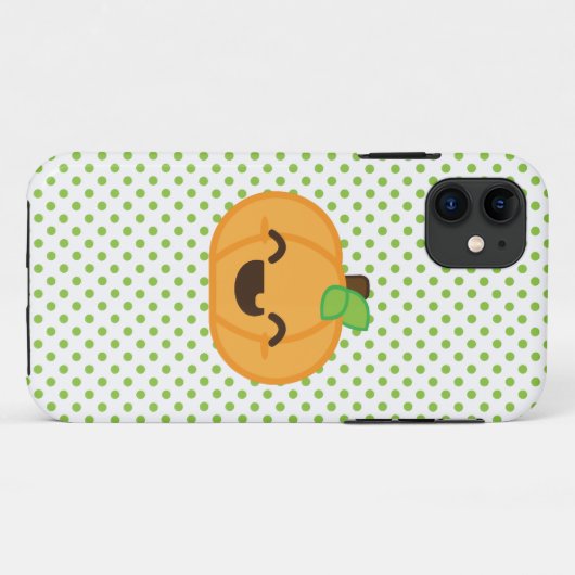 Kawaii Jack O Lanern Pumpkin iPhone Case (Rückseite (Horizontal))