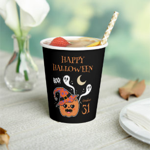 Kawaii Jack O' Lantern Creepy Niedlich Pappbecher