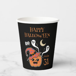 Kawaii Jack O' Lantern Creepy Niedlich Pappbecher