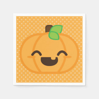 Kawaii Jack O Lantern Kürbis Servietten