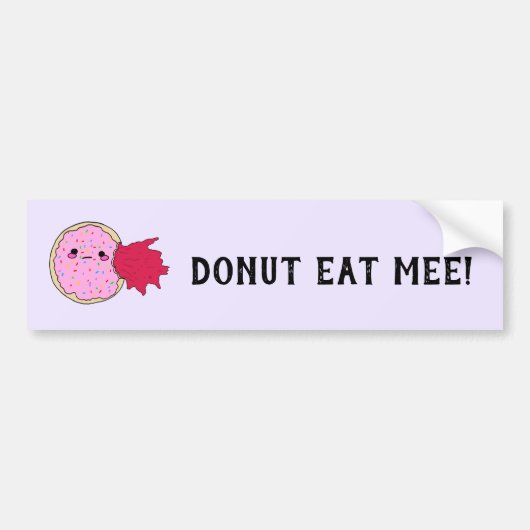 Kawaii Jam Donut Eat Me Autoaufkleber (Vorne)