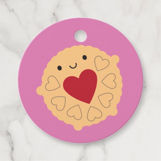 Kawaii Jammie Dodger Biscuit Geschenkanhänger (Vorderseite)