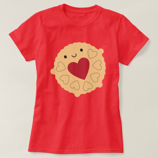 Kawaii Jammie Dodger Biscuit T-Shirt (Design vorne)