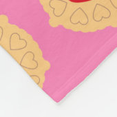 Kawaii Jammie Dodger Biscuits Fleecedecke (Ecke)