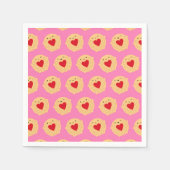 Kawaii Jammie Dodger Biscuits Serviette (Vorderseite)