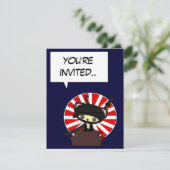 Kawaii-japan-Ninja-Einladung Einladung (Stehend Vorderseite)