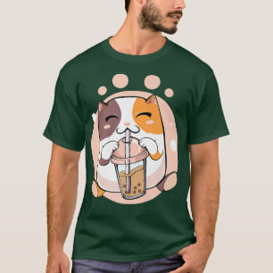 Kawaii Japanese Anime Cat Bubble Tee Kitty Lover S
