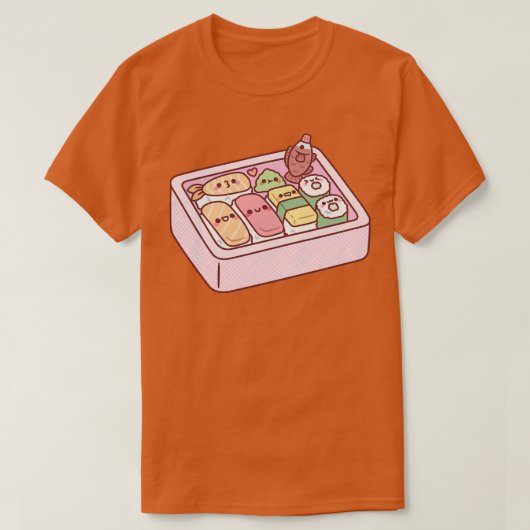 Kawaii Japanese Bento Box Sushi T-Shirt (Design vorne)