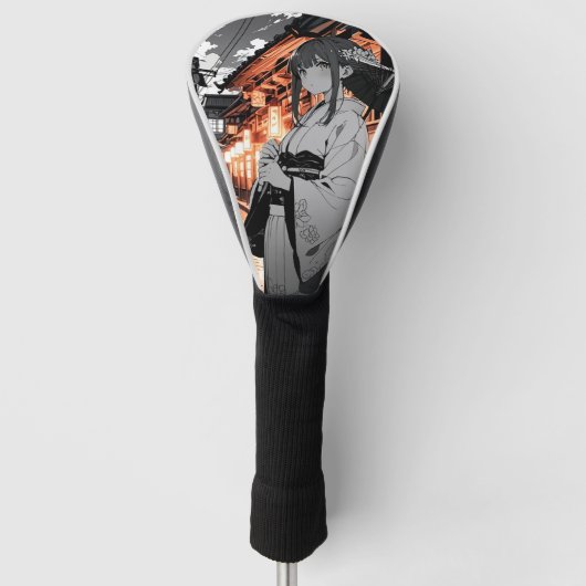 KAWAII Japanese Girl Golf head cover Golf Headcover (Vorderseite)