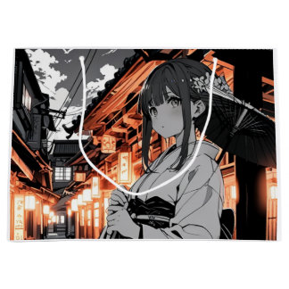 KAWAII Japanese Girl Paper bag Große Geschenktüte