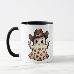 Kawaii Japanese Pastel Cowboy Ghost Halloween Tasse