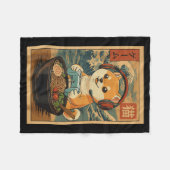 Kawaii Japanese Ramen Dog Retro Gaming Shirts For Fleecedecke (Vorderseite (Horizontal))