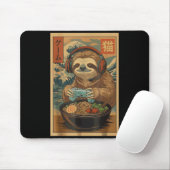 Kawaii Japanese Ramen Sloth Retro Gaming Shirts Fo Mousepad (Mit Mouse)