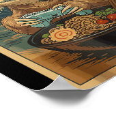 Kawaii Japanese Ramen Sloth Retro Gaming Shirts Fo Poster (Ecke)