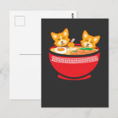 Kawaii Japanisch Anime Corgi Dog Funny Ramen Gift Postkarte (Vorne/Hinten)